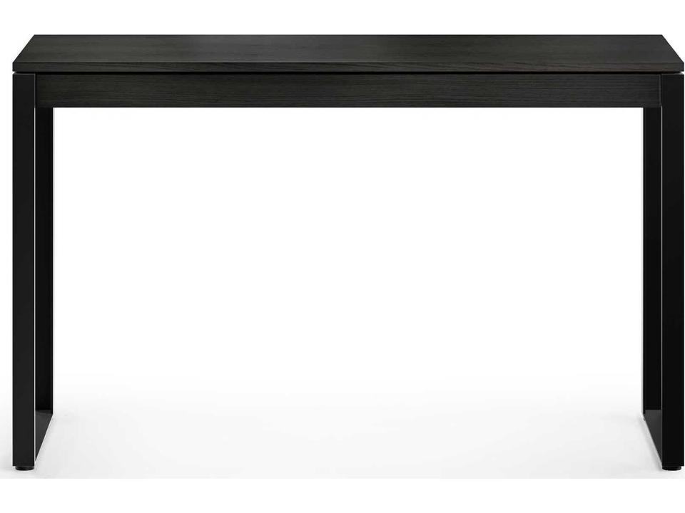 Linea Console Desk Charcoal Stained Ash Slim Laptop Table