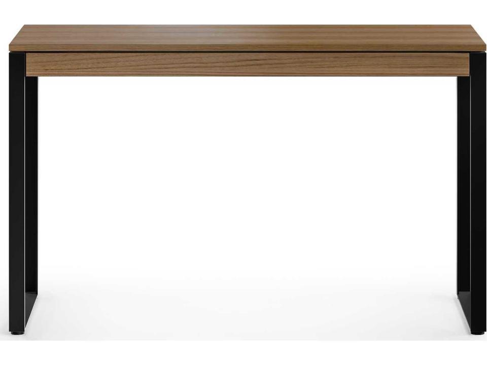 Console Desk Linea Natural Walnut Slim Workspace