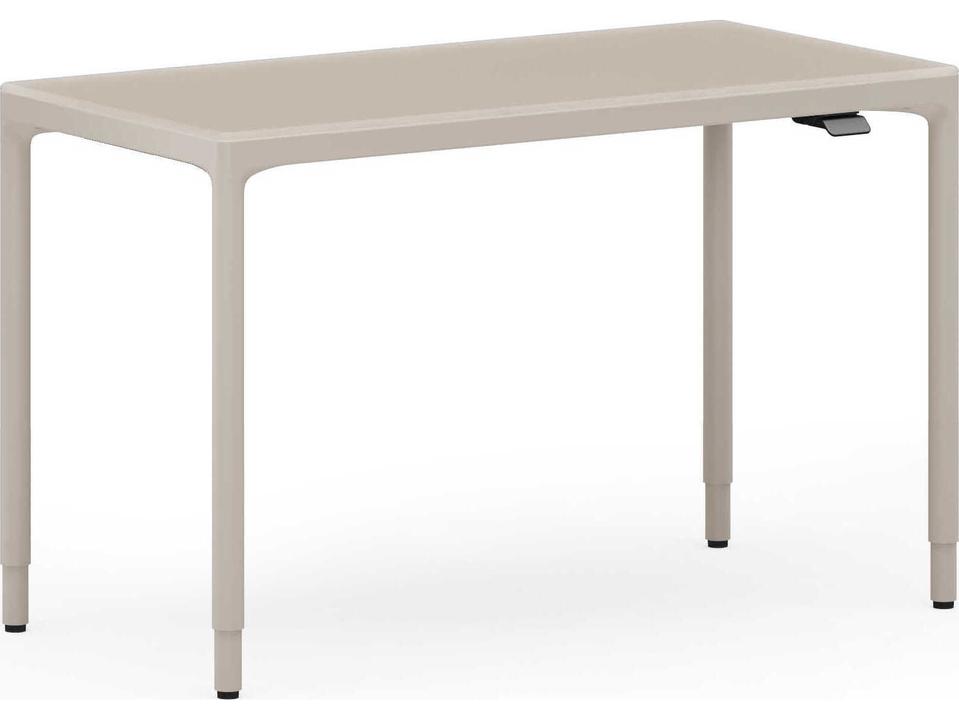 Luma 6761 Sit Stand 48 Inch Office Desk in Dune and Black