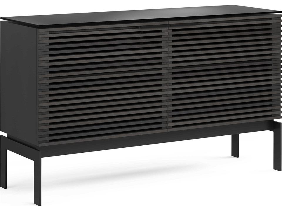Corridor SV Media Cabinet Charcoal Stained Ash for TVs up to 60 Inches