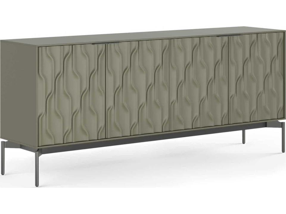 Mesa 7639 Storage Credenza in Moss with Brushed Carbon