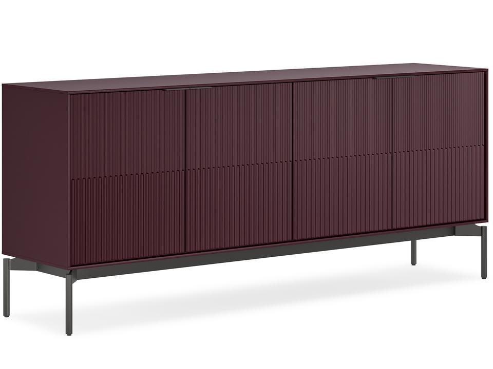 Zig 7649 Storage Credenza in Merlot and Carbon