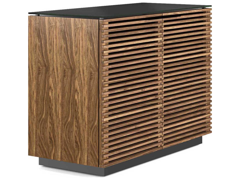 Corridor 8108 Console Table Storage Cabinet in Natural Walnut
