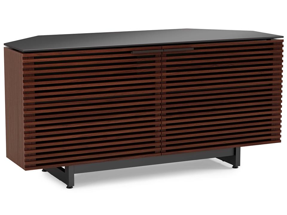 Corridor 8175 Corner Media Cabinet in Chocolate Stained Walnut