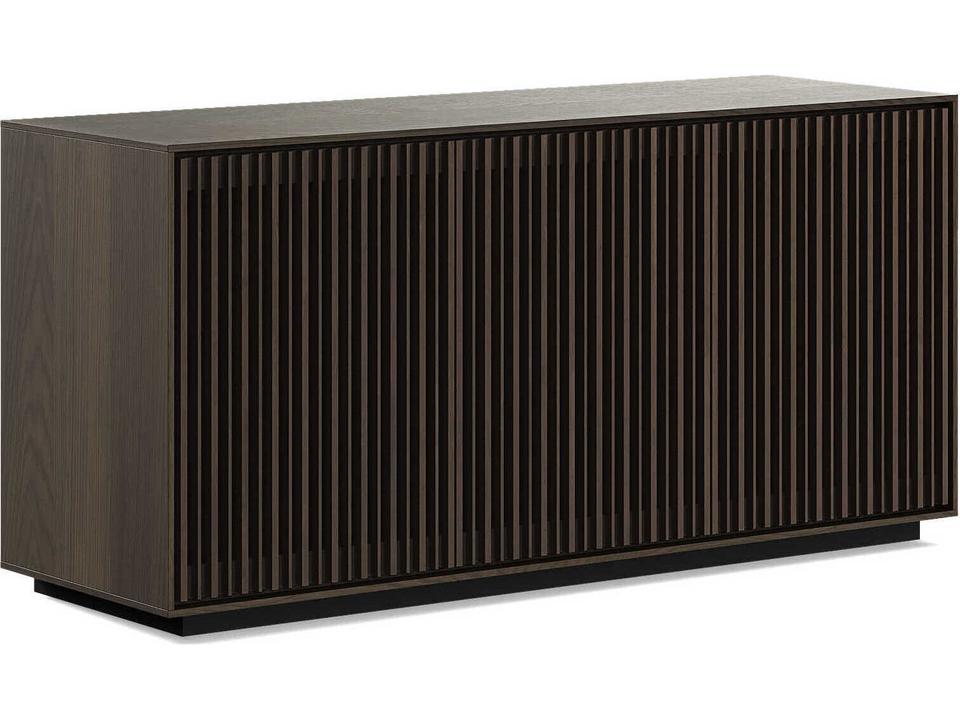 Profile 8477 3-Door Media Console Toasted Oak Hardwood