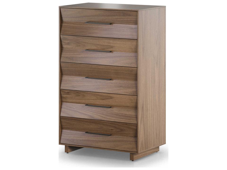 Kava 5-Drawer Chest in Natural Walnut