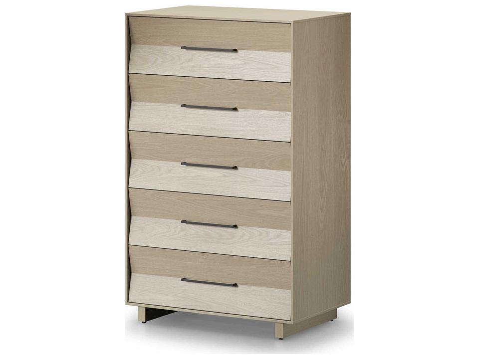 Kava 5-Drawer Chest in Washed Oak