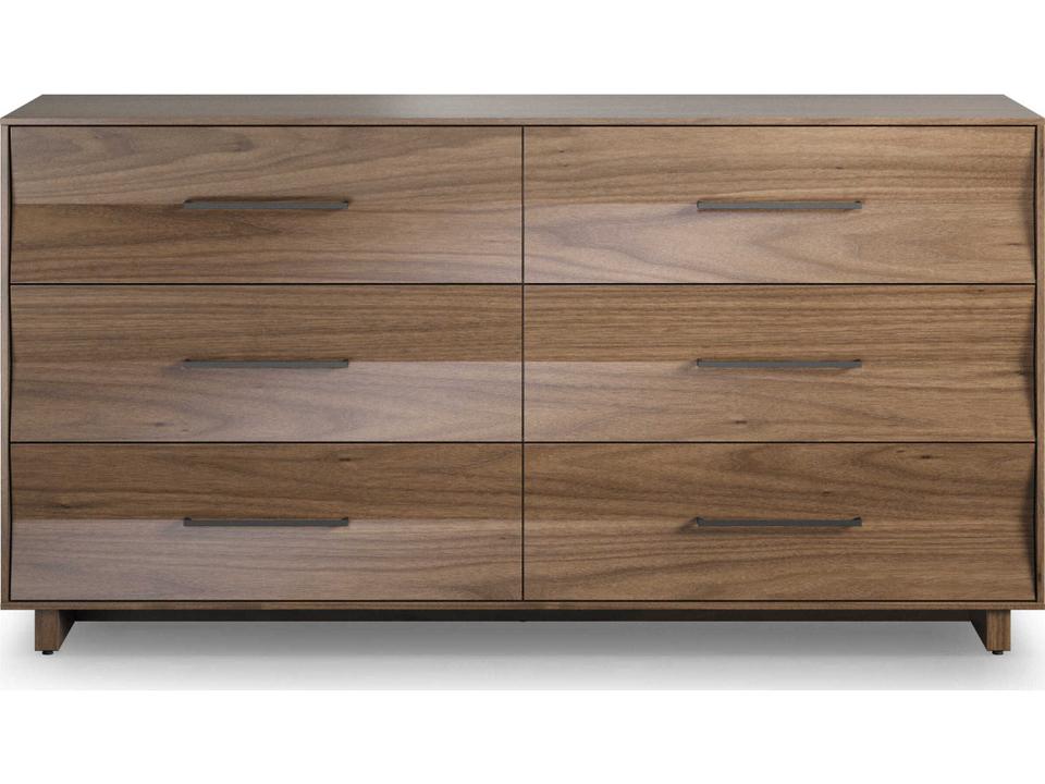 Kava 6-Drawer Hardwood Dresser in Natural Walnut