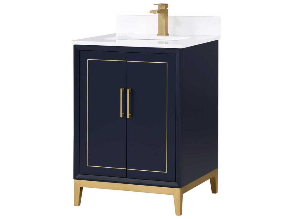 Gracie 24-Inch Single Bathroom Vanity in Pacific Blue