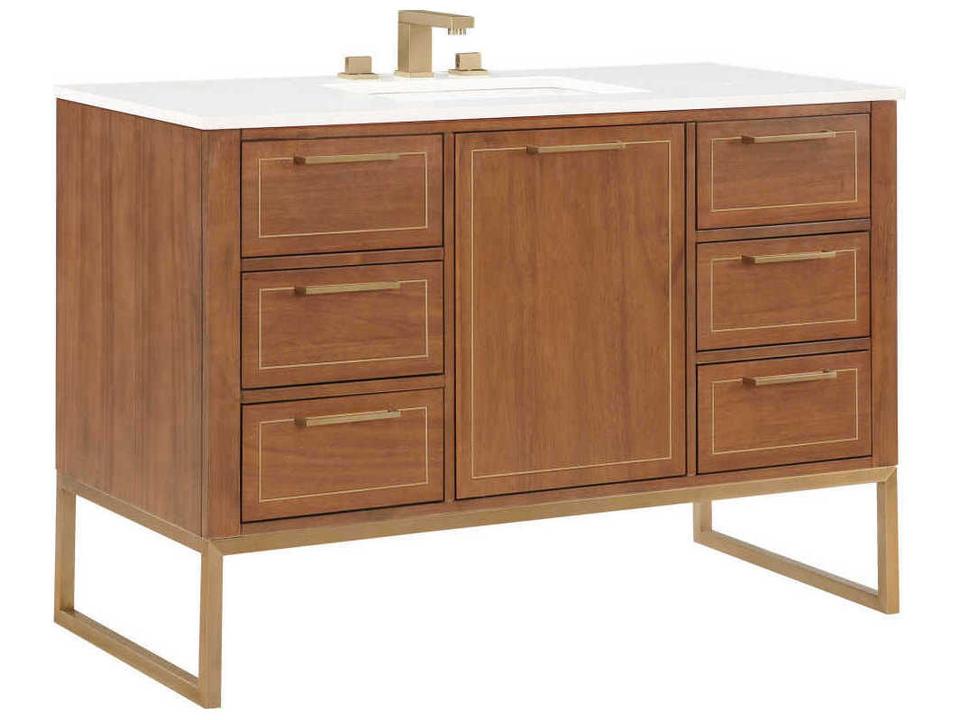Markham 48-Inch Walnut Single Bathroom Vanity