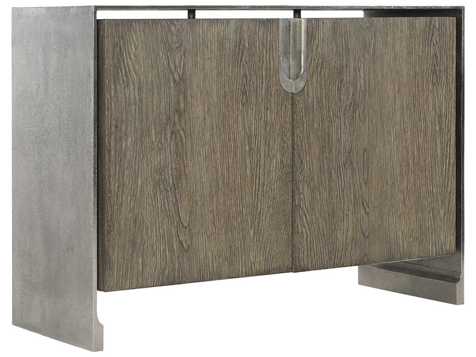 Ellis Door Chest in Tamarind and Shiny Nickel