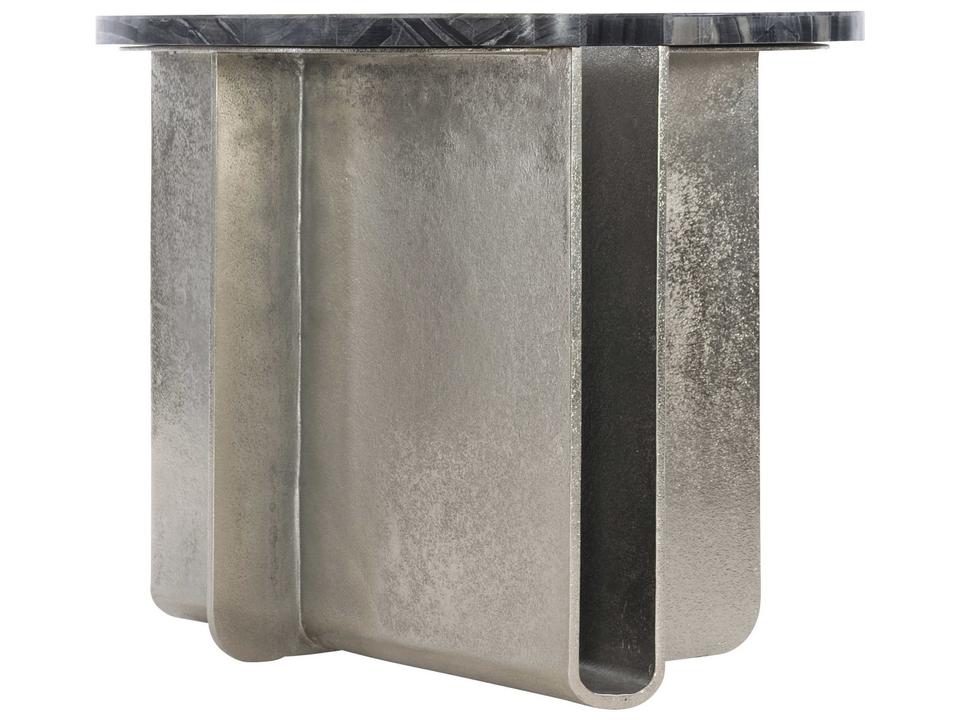 Tegan Side Table Black Forest Marble Shiny Nickel Base