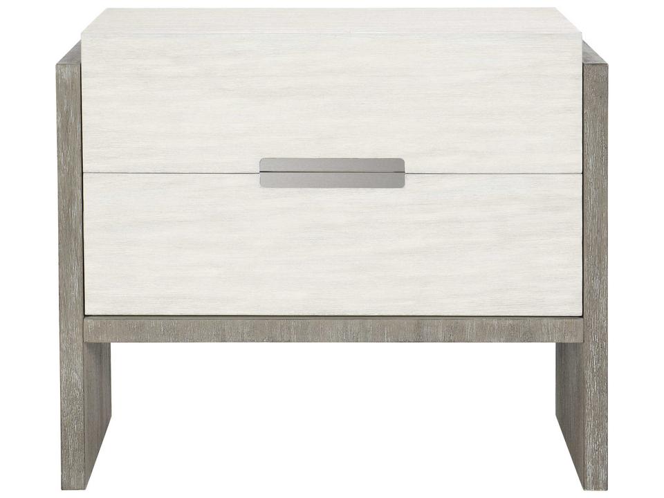 Foundations 2-Drawer Nightstand in Linen and Light Shale Two-Tone Finish