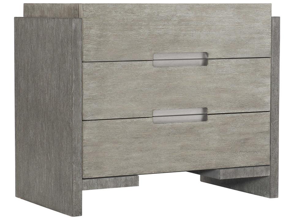 Foundations 3-Drawer Nightstand with Dual USB in Two-Tone Shale