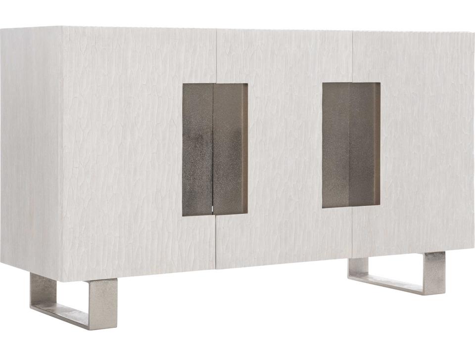 Solaria Buffet with Chiseled Resin Doors in Weathered Bone