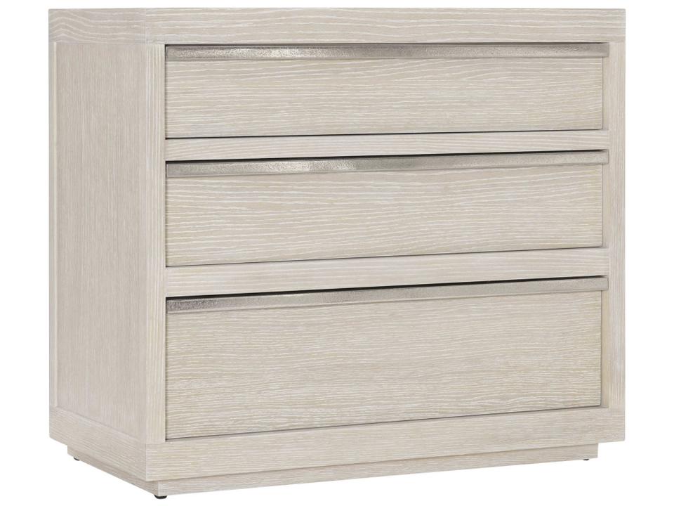Solaria Nightstand Ash Solids and Quartered White Oak Veneers Dune Finish