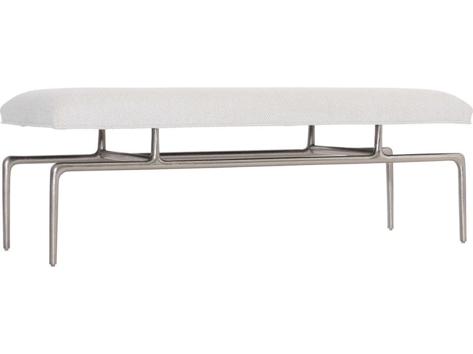 Solaria White Upholstered Accent Bench