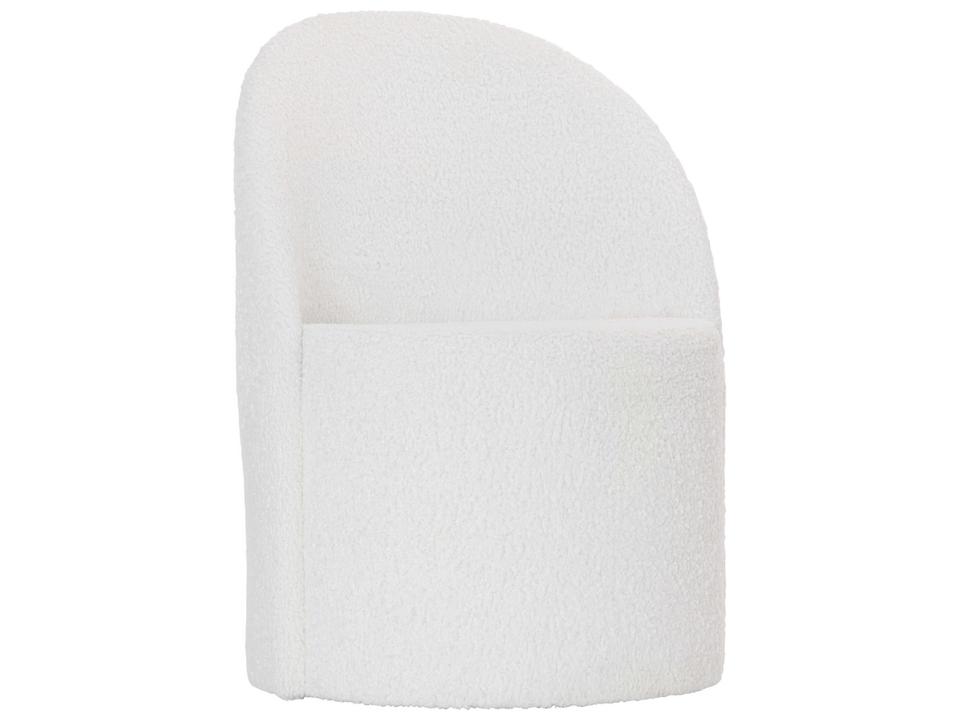 Solaria Oak Wood White Upholstered Arm Dining Chair