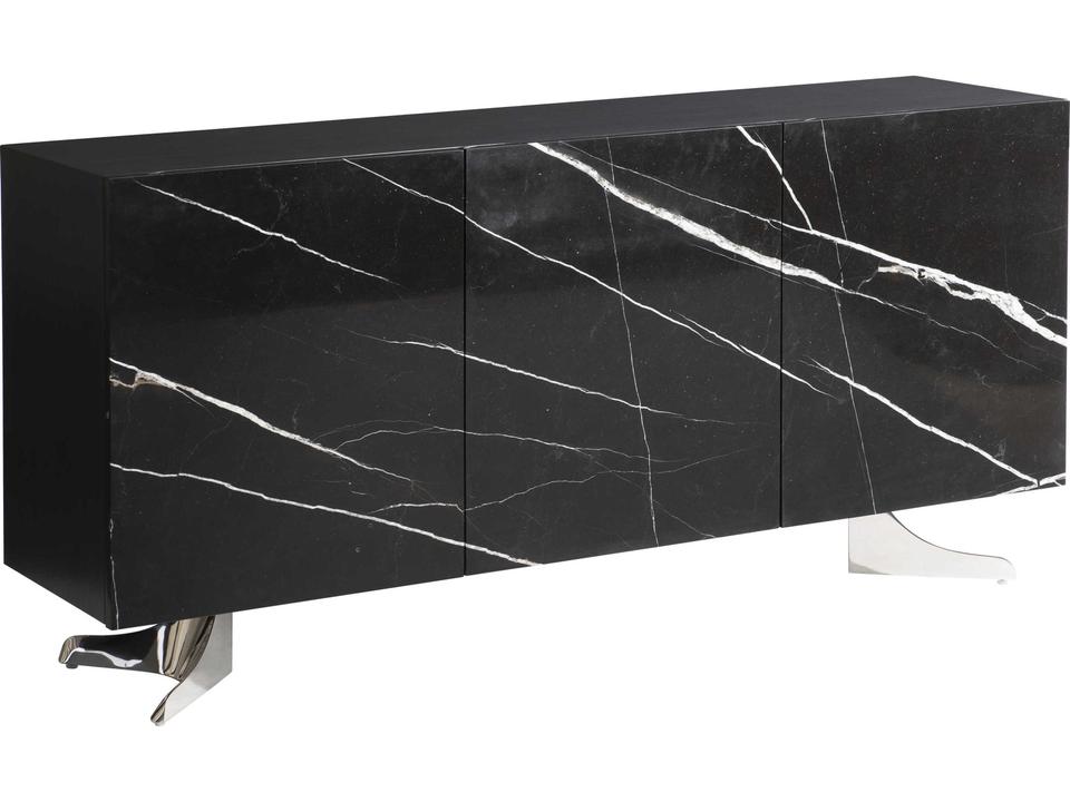 Imani Buffet with Nero Marquina Stone Top and Onyx Finish