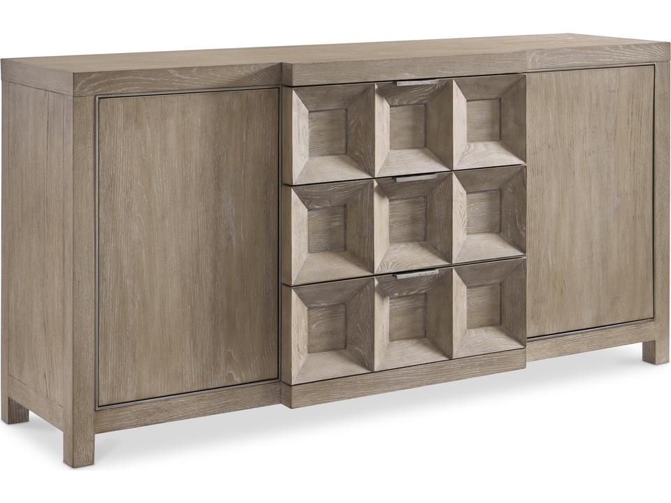 Prado Buffet Sideboard in Tawny with Bright Graphite Accents