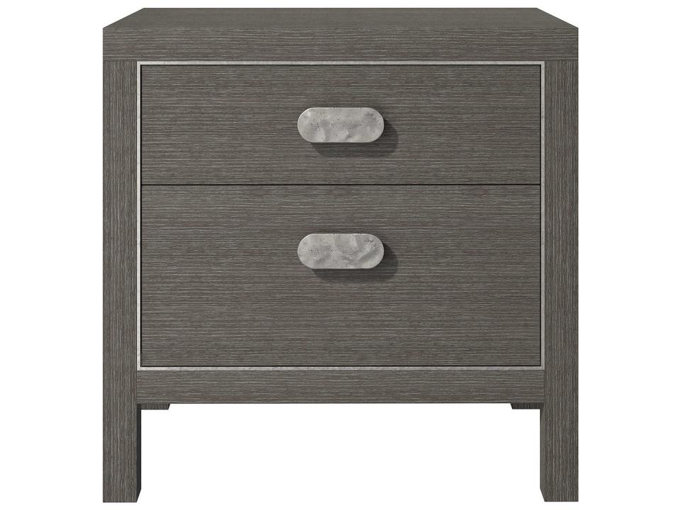 Prado Nightstand Two-Drawer with USB Charging in Porcini