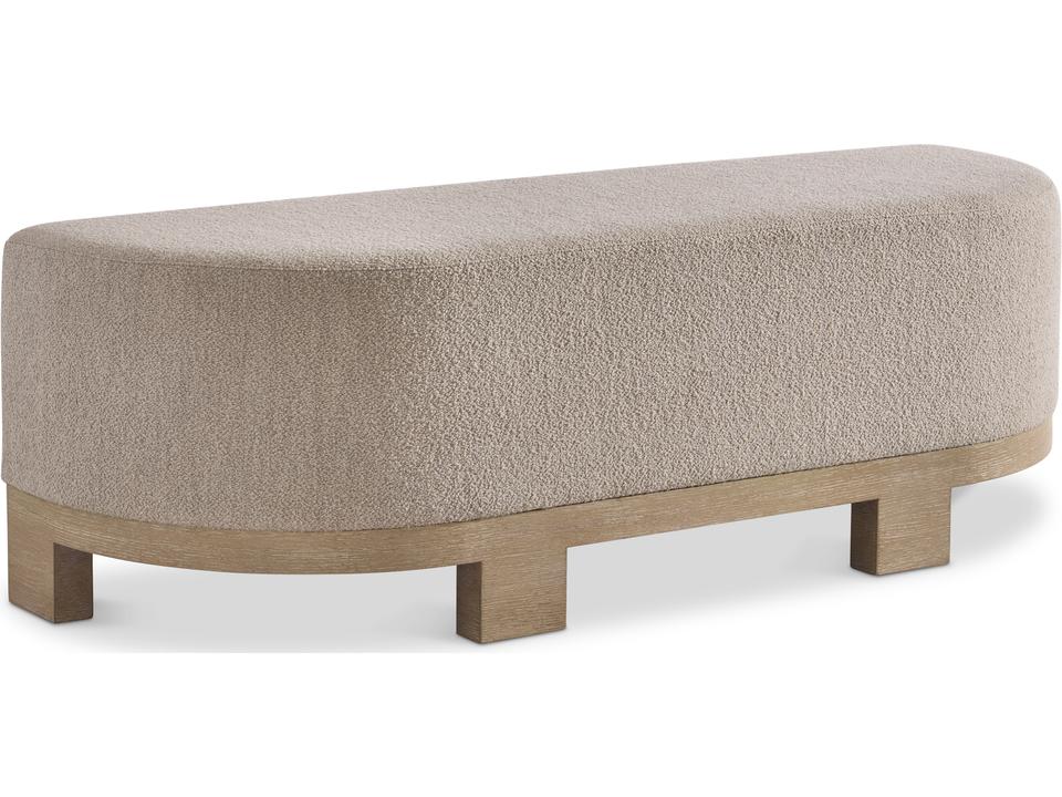 Prado Tawny Beige Upholstered Accent Bench