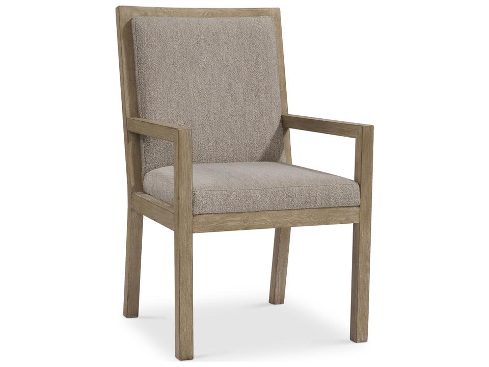 Prado Fabric Beige Upholstered Arm Dining Chair