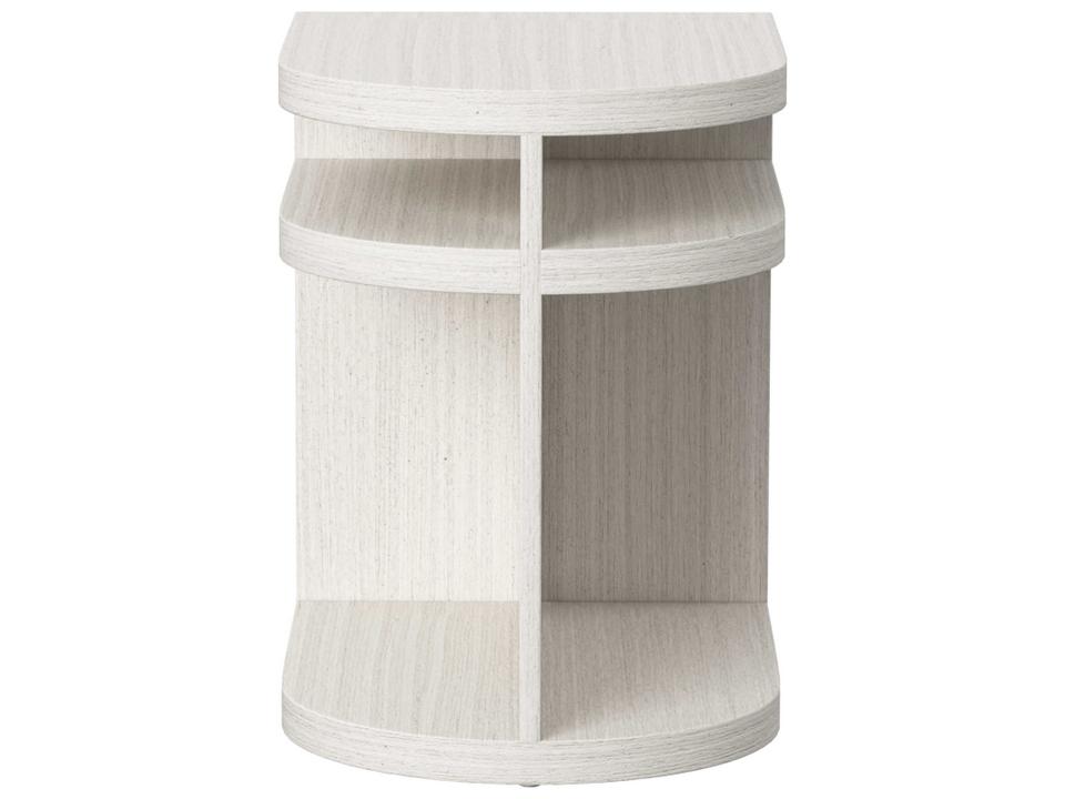 Stratum Demilune Wood Mist End Table