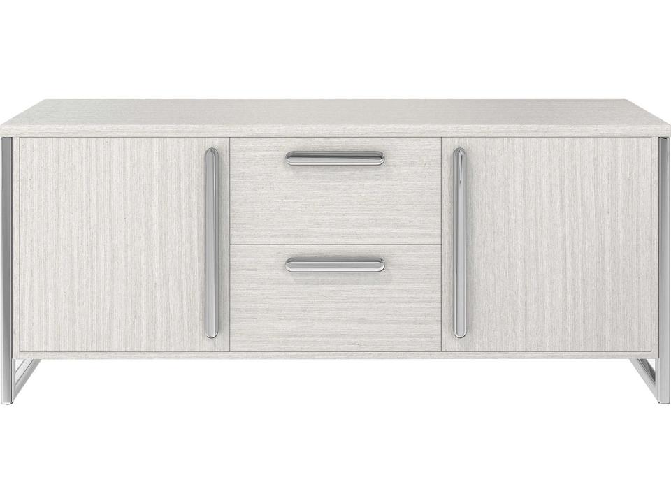 Stratum Buffet with Mist Wood Finish and Polished Nickel Metal