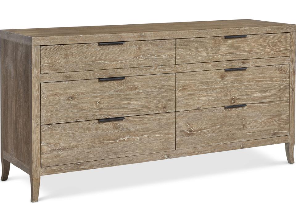 Tribeca 6-Drawer Dresser in Wirebrushed Aurum Finish