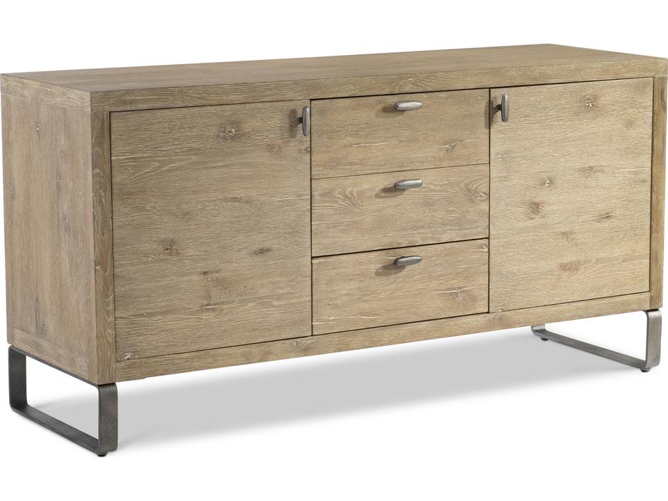 Tribeca Wirebrushed Oak Buffet in Aurum and Barlow Finish