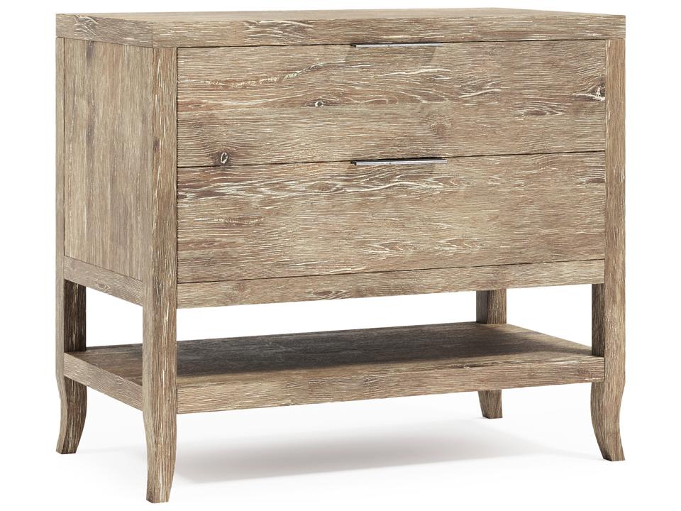 Tribeca 2-Drawer Nightstand in Aurum with USB Charging