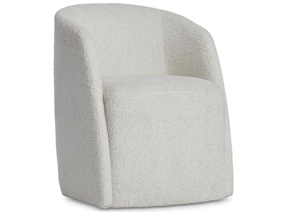 Arcadia White Upholstered Arm Dining Chair