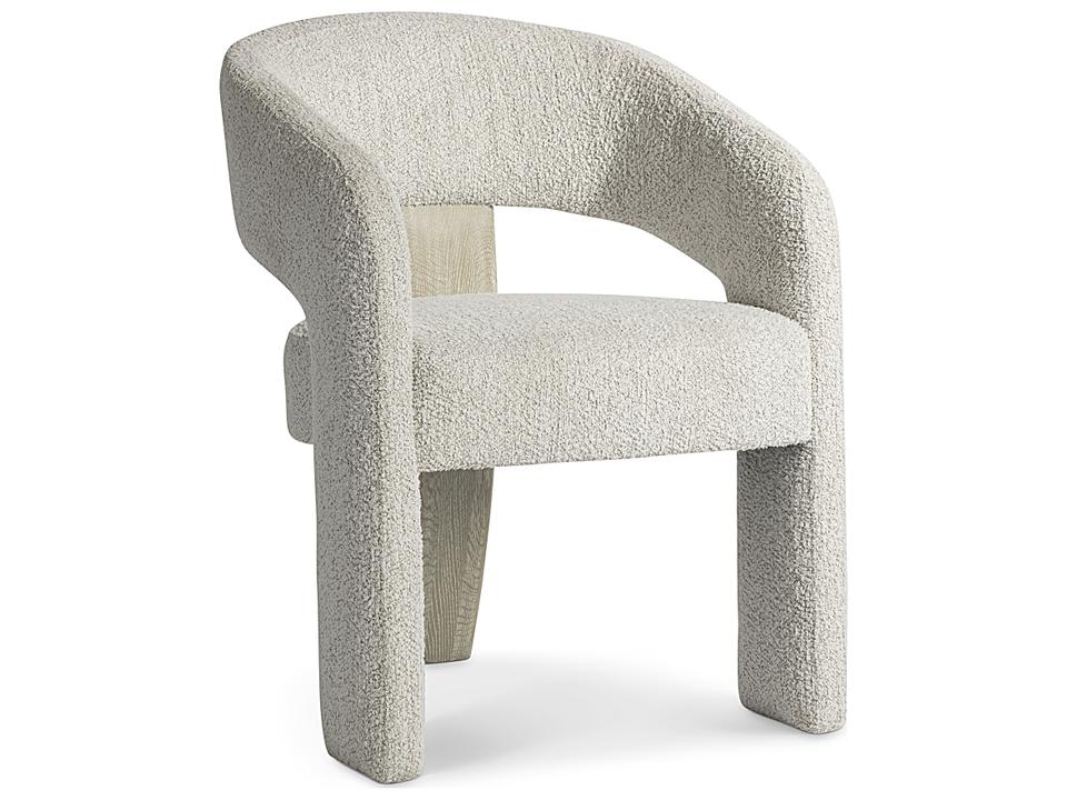 Arcadia Beige Upholstered Arm Dining Chair