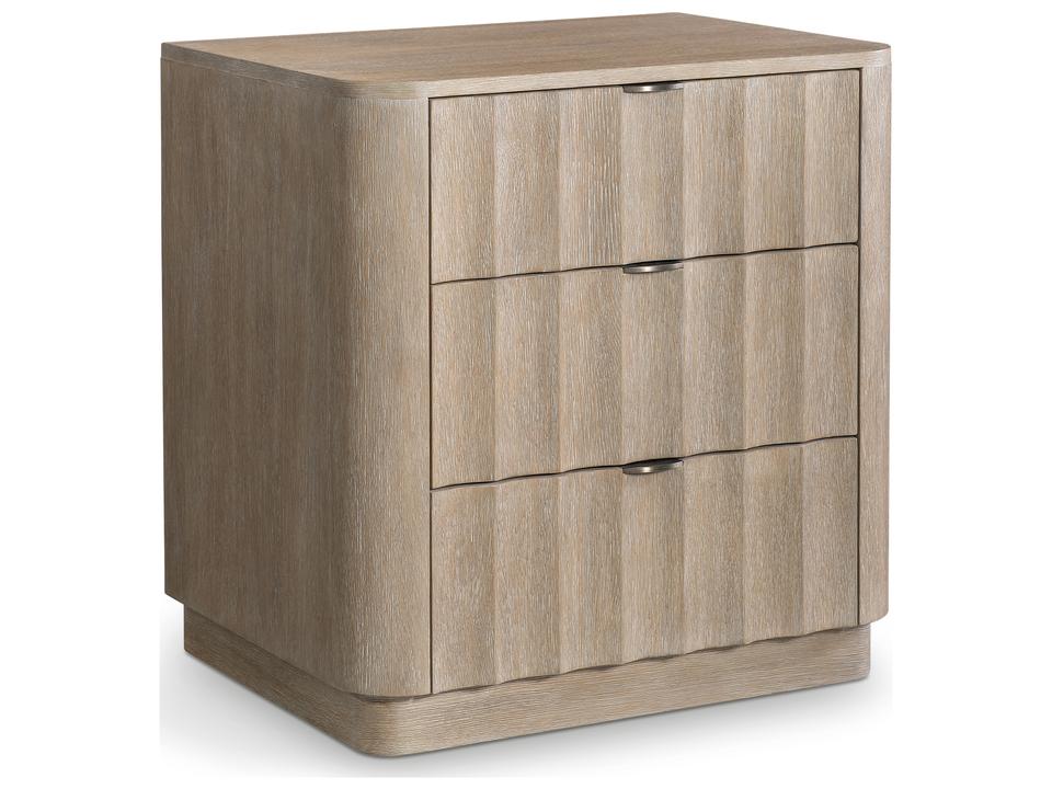 Loggia 3-Drawer Nightstand in Aria Wire-Brushed Oak