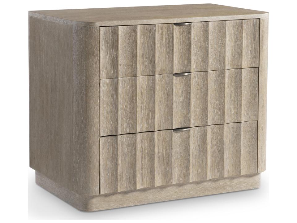 Loggia 3-Drawer Nightstand Wire-Brushed Oak in Aria Finish