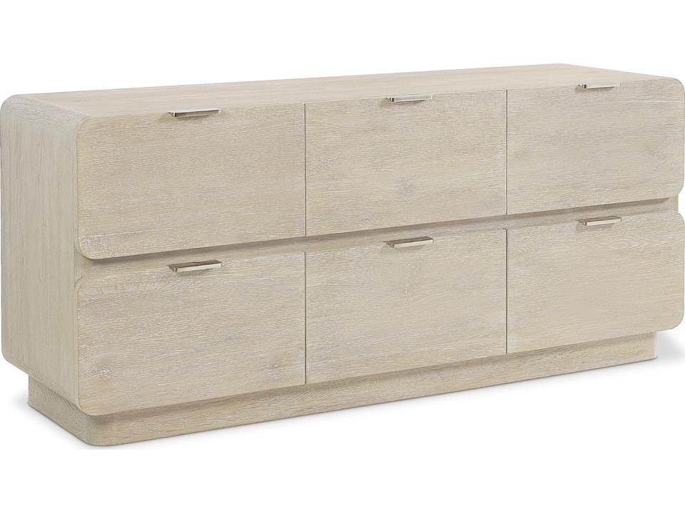 Antibes Rustic Oak Six-Drawer Dresser in Roz Finish