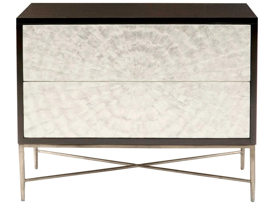 Interiors Adagio Two-Drawer Nightstand with Capiz Shell Fronts