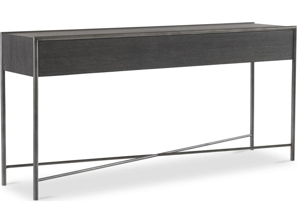 Outline Console Table in Kohl Oak with Atra Steel Base