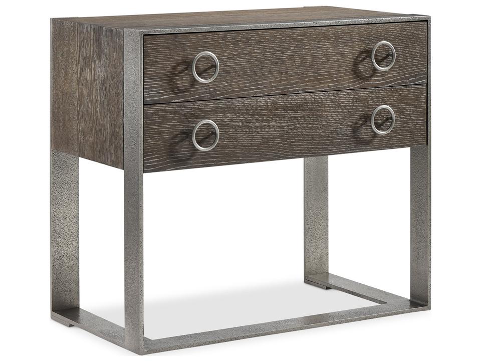 Interiors Dixon 2-Drawer Nightstand in Weathered Charcoal and Graphite