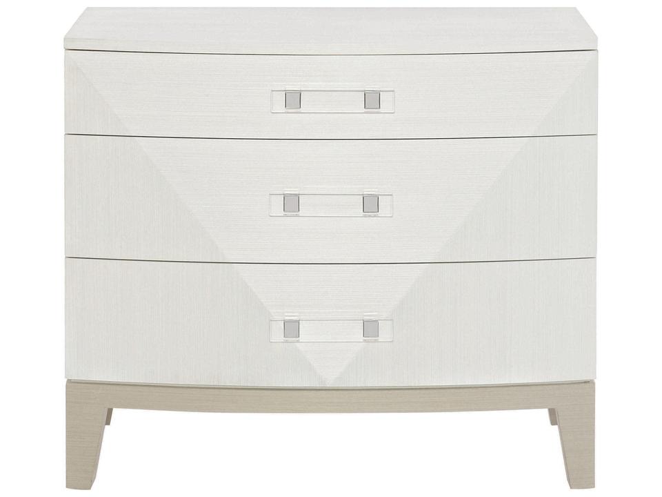 Axiom 3-Drawer Nightstand in Linear White and Gray