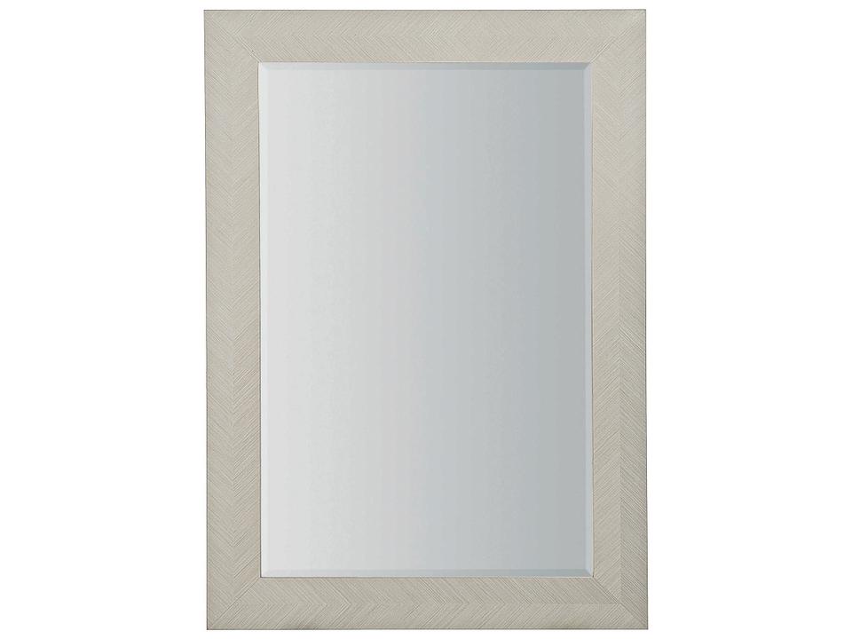 Axiom Linear Gray Beveled Wood Wall Mirror