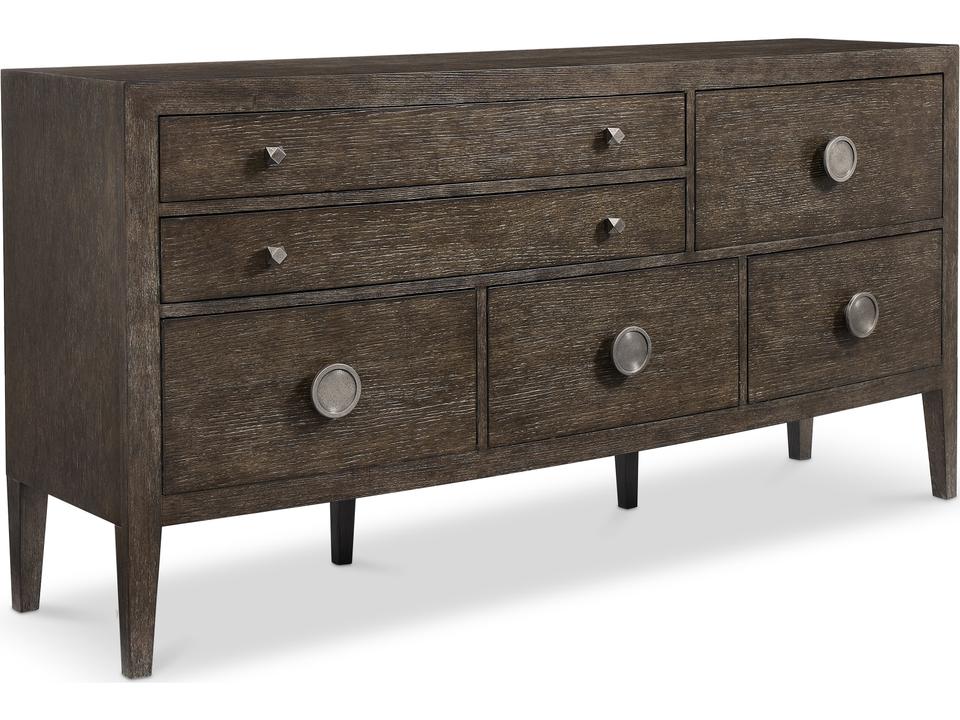 Linea 8-Drawer Dresser in Cerused Charcoal
