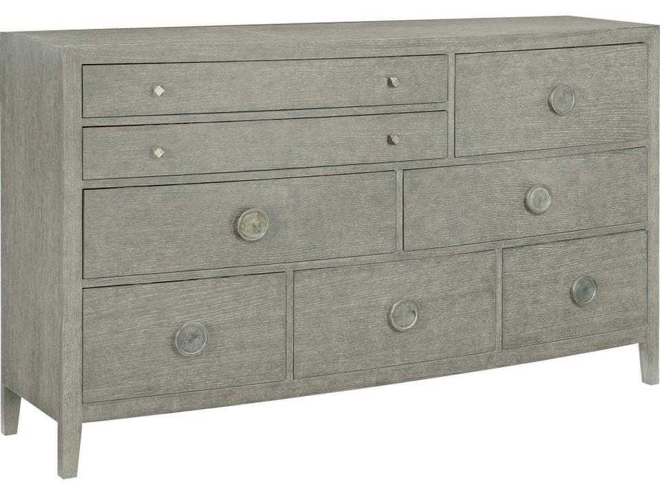 Linea 8-Drawer Dresser in Cerused Griege Oak Veneer