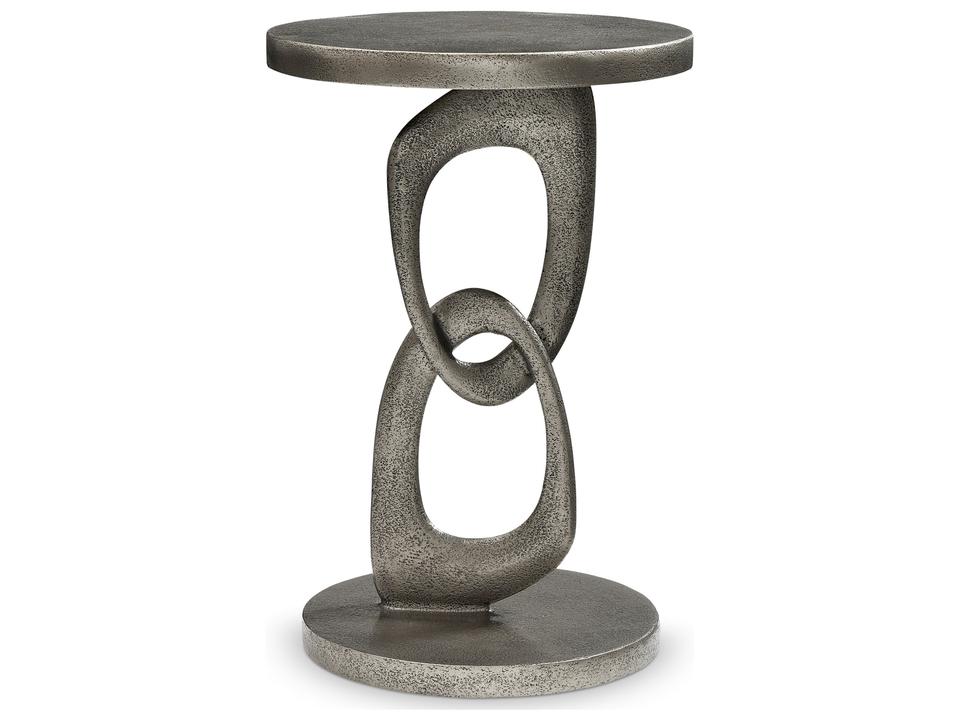 Side Table Linea Cast Aluminum Textured Graphite