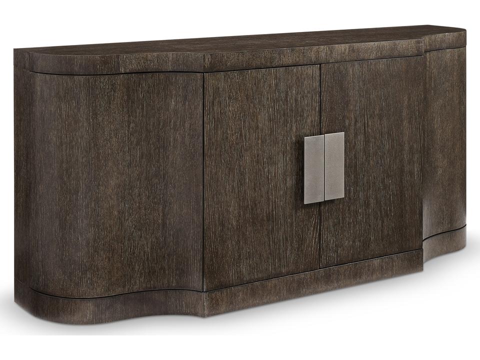Linea Four-Door Buffet Sideboard in Cerused Charcoal Oak