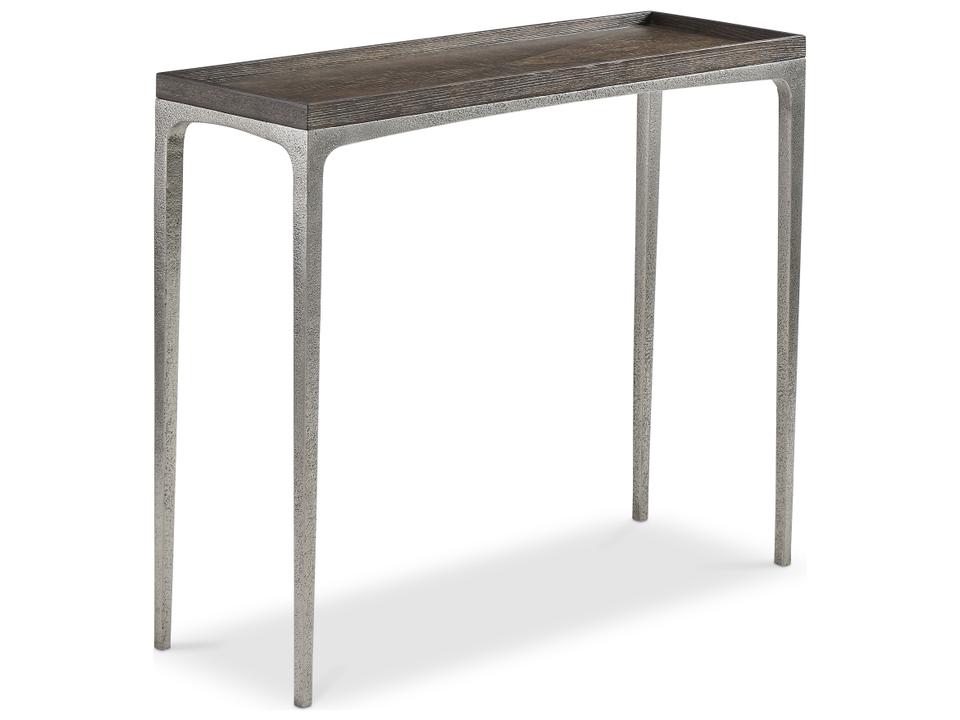 Linea Cerused Charcoal Oak Console Table
