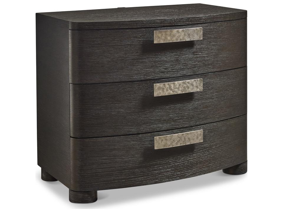 Geneve 3-Drawers Oak Wood Nightstand