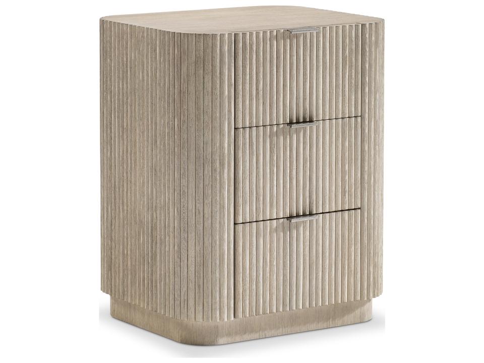 Lucerne 3-Drawers Natural Oak Wood Nightstand