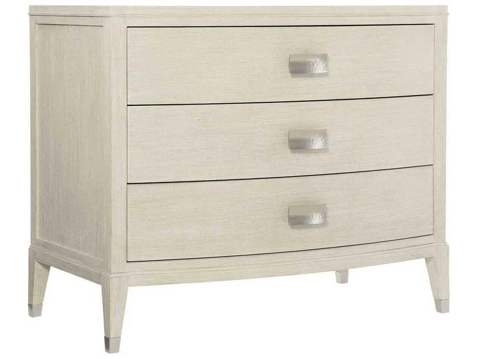 East Hampton 3-Drawer Nightstand in Cerused Linen Finish